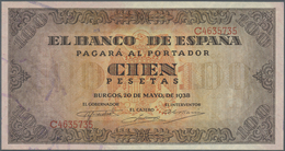 02993 Spain / Spanien: 100 Pesetas 1938 P. 113 In Crisp Condition: UNC. - Other & Unclassified