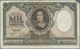 03000 Spain / Spanien: 1000 Pesetas 1940 P. 120, Used With Center Fold And Normal Traces Of Use, No Holes, A Missing Par - Other & Unclassified