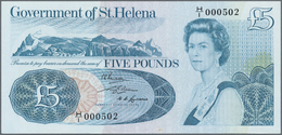 03016 St. Helena: 5 Pounds ND P. 7a, Low Serial H/I 000502 In Condition: UNC. - Isola Sant'Elena