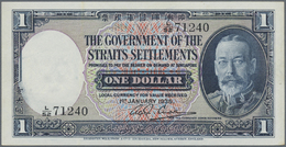 03022 Straits Settlements: 1 Dollar 1935 P. 16b In Exceptional Condition, Only 3 Light Vertical Folds, One With Light St - Malaysia