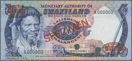 03039 Swaziland: 10 Emalangeni 1974 Specimen P. 4s In Condition: UNC. - Altri – Africa