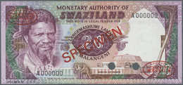 03040 Swaziland: 20 Emalangeni 1978 Specimen P. 5s In Condition: UNC. - Altri – Africa