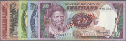 03045 Swaziland: Set Of 5 Collectors Series Specimen With Regular Serial Number And Maltese Cross Prefix Containing The - Autres - Afrique