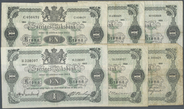 03050 Sweden / Schweden: Set Of 6 Banknotes 1 Korona P. 32, All With Different Dates; 1914, 1915, 1916, 1917, 1919 And 1 - Svezia