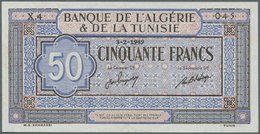 03113 Tunisia / Tunisien: 50 Francs 1959 P. 23, Rarer Issue, Only One Light Center Fold, Otherwise Perfect, Conditoin: X - Tunisia