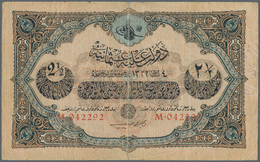 03121 Turkey / Türkei: 2 1/2 Livres 1913 P. 100, Used With Strong Center Fold, Fixed With Tape On Back At Lower Border, - Turchia