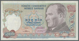 03128 Turkey / Türkei: 5000 Lira L.1970 P. 196A, One Of The Key Notes Of Modern Banknotes Of Turkey, This Example With L - Turquie