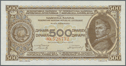 03514 Yugoslavia / Jugoslavien: 500 Dinars 1945 P. 66a In Condition: UNC. - Jugoslavia