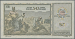 03515 Yugoslavia / Jugoslavien: 50 Dinars ND(1949-51) Proof Of Back Side Of Unissued Banknote P. 67Kp. The Proof Of This - Yougoslavie