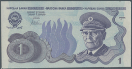 03522 Yugoslavia / Jugoslavien: 1 Dinar ND(1978) Not Issued Banknote, First Time Seen In Blue Color, Unique As PMG Grade - Jugoslavia