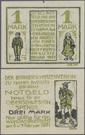 04240 Deutschland - Notgeld - Westfalen: Hamm, Bürgerschützenverein, 1, 3 Mark, 6./7.2.1921, Erh. I, II-, Total 2 Schein - Other & Unclassified