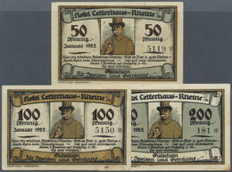 04252 Deutschland - Notgeld - Westfalen: Rheine, Hotel Letterhaus, 50, 100, 200 Pf., Januar 1922, Alle Mit KN *, Erh. II - Autres & Non Classés