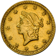05075 Vereinigte Staaten Von Amerika - Anlagegold: Lot 4 Goldmünzen; 1 Dollar 1851, 1853 (2x, Davon 1 X Mit Kratzer Auf - Altri & Non Classificati