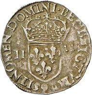 05684 Frankreich: Lot 11 Münzen; U. A. Dabei Ecu 1780, 1786; 1/3 Ecu De France 1720 A; 1/2 Ecu 1632; Henry II. Teston 15 - Autres & Non Classés