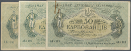 03150 Ukraina / Ukraine: Large Set With 26 Banknotes 50 Karbovantsiv ND(1918), P.5a All With Block Letters AK I And Seri - Ukraine