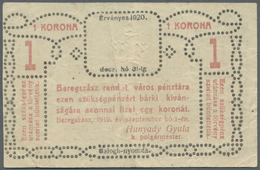 03400 Ukraina / Ukraine: Magisztratus  Varos  Beregszaszi, 1 Korona 1920 P. NL, Used With Several Folds And Creases But - Ukraine