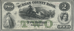 03433 United States Of America: Pennsylvania, The Mc Kean County Bank 2 Dollars 1861, P.NL, Soft Horizontal Bend At Cent - Autres & Non Classés