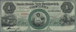 03436 United States Of America: New Jersey, State Bank At New Brunswick 1 Dollar 18xx Remainder, P.NL, Hand Cut From The - Altri & Non Classificati