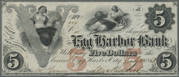 03437 United States Of America: New Jersey, The Egg Harbor Bank 5 Dollars July 10th 1861, Very Nice Condition With A Sof - Altri & Non Classificati