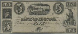 03439 United States Of America: Georgia, Bank Of Augusta 5 Dollars 18xx Remainder Without Date, Serial And Signature, P. - Other & Unclassified