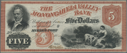 03446 United States Of America: Pennsylvania, The Monongahela Valley Bank 5 Dollars June 2nd 1861, P.NL, Soft Vertical B - Autres & Non Classés