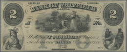 03447 United States Of America: Georgia, The Bank Of Whitefield In Dalton 2 Dollars 1860 Remainder Without Signature And - Altri & Non Classificati