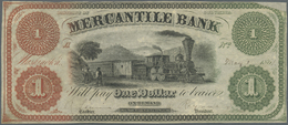 03458 United States Of America: District Of Columbia Mercantile Bank 1 Dollar May 1st 1861, P.NL, Excellent Condition Wi - Altri & Non Classificati