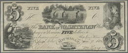 03459 United States Of America: Michigan, The Bank Of Washtenaw 5 Dollars June 9th 1834, P.NL, Soft Vertical Bend At Cen - Altri & Non Classificati