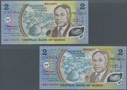 03506 Western Samoa / West-Samoa: Pair Of The 2 Tala ND(1990) Commemorating The Golden Jubilee Of Service Of Head Of Sta - Samoa