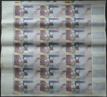 03536 Testbanknoten: Uncut Sheet Of 21 Uncut Test Banknotes Printed By DE LA RUE CURRENCY On Banknote Paper With Securit - Fictifs & Spécimens