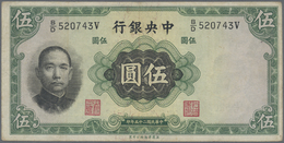 03542 China: 1935/40, Four Banknotes: Bank Of Communications $5 1935, Bank Of China $100 1940, Central Bank Of China $5 - Cina