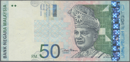 03554 Malaysia: 50 Ringgit ND(1998-2001) P. 43 Error Print At Right Border, The Denomination "50" And Print At Left Bord - Malaysie