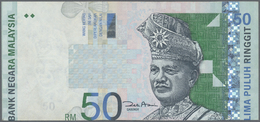 03555 Malaysia: 50 Ringgit ND(1998-2001) P. 43 Error Print, Front Print Is Shiftet As Well As The Back Print, Circulated - Malesia