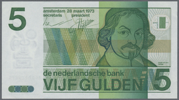 03558 Netherlands / Niederlande: Set Of 3 Banknotes 5 To 25 Fulden 1968/73 P. 91, 92, 95, All In Condition: UNC. (3 Pcs) - Other & Unclassified