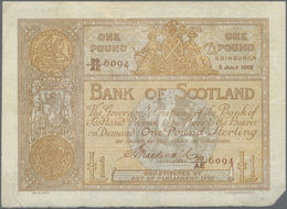 03562 Scotland / Schottland: 1 Pound Bank Of Scotland 1916 With Signature McDonald, P.81c, Very Nice Looking Note With B - Altri & Non Classificati