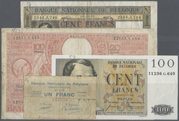 03619 Belgium / Belgien: Set With 36 Banknotes From 1914 Till 1960's Comprising For Example 1 Franc 1914, 100 Francs = 2 - [ 1] …-1830 : Avant Indépendance