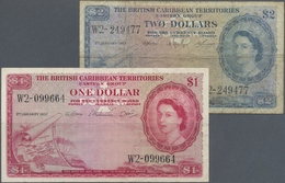 03626 British Caribbean Territories: Huge Set With 21 Banknotes 1 And 2 Dollars Comprising 1 Dollar 1953, 1 Dollar 1957, - Autres - Amérique