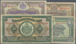 03627 Bulgaria / Bulgarien: Set With 16 Banknotes From About 1904 Till 1922, Comprising For Example 20 Gold Leva ND(1904 - Bulgaria