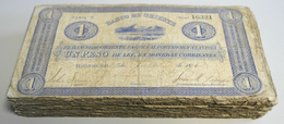 03640 Colombia / Kolumbien: Very Big Bundle Of 182 Banknotes 1 Peso 1890 "Banco De Oriente" P. S697, All In Very Used Co - Colombia