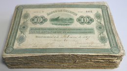 03641 Colombia / Kolumbien: Very Big Bundle Of 271 Banknotes 10 Pesos ""Banco De Oriente" 1884-90 P. S699, All In Very U - Colombie
