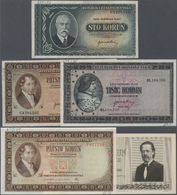 03647 Czechoslovakia / Tschechoslowakei: Huge Set With 38 Banknotes From 1945 Till 1950's Comprising 100, 500 And 1000 K - Czechoslovakia