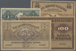 03651 Estonia / Estland: Set With 10 Banknotes Of The 1919 Till 1921 Series Containing For Example 5, 10, 25 And 100 Mar - Estonia