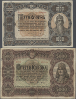 03670 Hungary / Ungarn: Set With 13 Banknotes Series 1920's From 20 Filler Up To 25.000 Korona, Including For Example  1 - Hungary