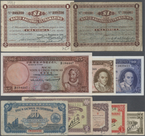 03690 Macau / Macao: Very Nice Set With 10 Banknotes Starting With The 1 Pataca 1905-12, P.1 (F-) Till The 1963 Series W - Macao