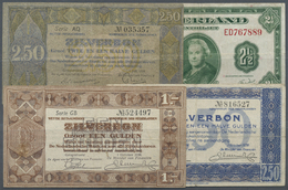 03701 Netherlands / Niederlande: Set With 24 Banknotes Containing 2,5 Gulden Zilverbon 1918, 20 X 1 Gulden Zilverbon 193 - Other & Unclassified