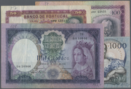 03713 Portugal: Small Collection With 17 Banknotes Comprising For Example 50 Escudos 1947, 100 And 1000 Escudos 1961 And - Portogallo
