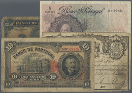 03714 Portugal: Small Set With 25 Banknotes Portugal, Starting With The Old 1200 Reis Dated 1805, Several Notes Of The C - Portogallo