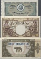 03715 Romania / Rumänien: Set With 19 Banknotes 1940's Issue Comprising For Example 2000 Lei 1943, 1 And 5 Million Lei 1 - Romania