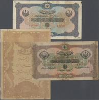 03739 Turkey / Türkei: Set With 15 Banknotes Ottoman Empire Comprising 50 Kurus 1870, 1 Livre 1912, 1 Livre 1913 And Man - Turchia