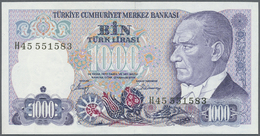 03740 Turkey / Türkei: 1974/1997 (ca.), Ex Pick 187-206, Quantity Lot With 1526 Banknotes In Good To Mixed Quality, Sort - Turkey